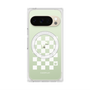 プレミアムスクエアケース with Pixelsnap［ Racing checkered flag White - レーシングチェッカーフラッグ ホワイト ］