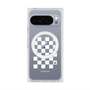 プレミアムスクエアケース with Pixelsnap［ Racing checkered flag White - レーシングチェッカーフラッグ ホワイト ］