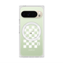 プレミアムスクエアケース with Pixelsnap［ Racing checkered flag White - レーシングチェッカーフラッグ ホワイト ］