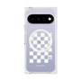 プレミアムスクエアケース with Pixelsnap［ Racing checkered flag White - レーシングチェッカーフラッグ ホワイト ］