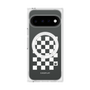 プレミアムスクエアケース with Pixelsnap［ Racing checkered flag White - レーシングチェッカーフラッグ ホワイト ］