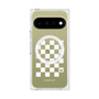 プレミアムスクエアケース with Pixelsnap［ Racing checkered flag White - レーシングチェッカーフラッグ ホワイト ］