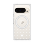 プレミアムスクエアケース with Pixelsnap［ CASEPLAY Crown dots White - ケースプレイ・クラウン・ドッツ ホワイト ］