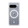 プレミアムスクエアケース with Pixelsnap［ CASEPLAY Crown dots White - ケースプレイ・クラウン・ドッツ ホワイト ］