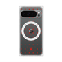 プレミアムスクエアケース with Pixelsnap［ CASEPLAY Crown dots Red - ケースプレイ・クラウン・ドッツ レッド ］