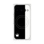 プレミアムスクエアケース with Pixelsnap［ CASEPLAY Bi-Colors Black & White - ケースプレイ・バイカラー ブラック＆ホワイト ］
