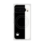 プレミアムスクエアケース with Pixelsnap［ CASEPLAY Bi-Colors Black & White - ケースプレイ・バイカラー ブラック＆ホワイト ］