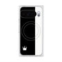 プレミアムスクエアケース with Pixelsnap［ CASEPLAY Bi-Colors Black & White - ケースプレイ・バイカラー ブラック＆ホワイト ］