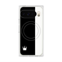 プレミアムスクエアケース with Pixelsnap［ CASEPLAY Bi-Colors Black & White - ケースプレイ・バイカラー ブラック＆ホワイト ］