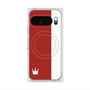 プレミアムスクエアケース with Pixelsnap［ CASEPLAY Bi-Colors Red & White - ケースプレイ・バイカラー レッド＆ホワイト ］