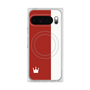 プレミアムスクエアケース with Pixelsnap［ CASEPLAY Bi-Colors Red & White - ケースプレイ・バイカラー レッド＆ホワイト ］