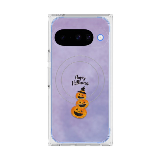 プレミアムスクエアケース with Pixelsnap［ Happy Halloween - Pumpkin ］