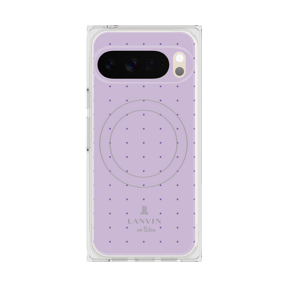 プレミアムスクエアケース with Pixelsnap［ LANVIN en Bleu Tiny dots Purple - ランバン ドット パープル ］