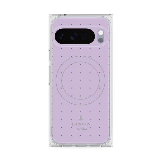 プレミアムスクエアケース with Pixelsnap［ LANVIN en Bleu Tiny dots Purple - ランバン ドット パープル ］