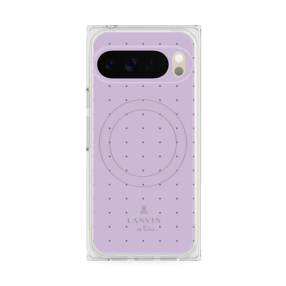 プレミアムスクエアケース with Pixelsnap［ LANVIN en Bleu Tiny dots Purple - ランバン ドット パープル ］