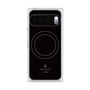 プレミアムスクエアケース with Pixelsnap［ LANVIN en Bleu Tiny dots Black - ランバン ドット ブラック ］