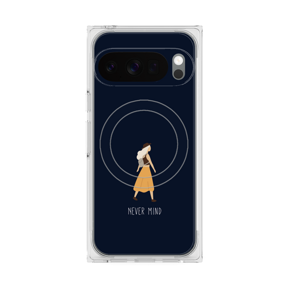 プレミアムスクエアケース with Pixelsnap［ Never Mind - Navy ］