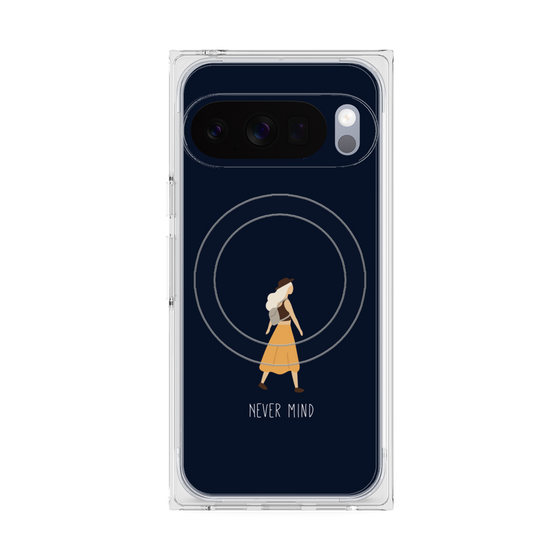 プレミアムスクエアケース with Pixelsnap［ Never Mind - Navy ］