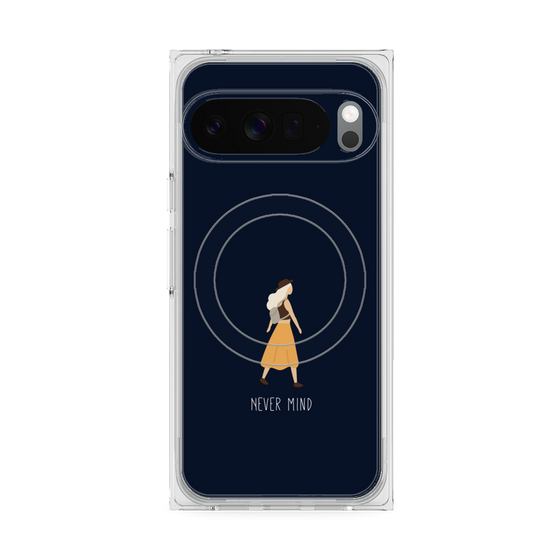 プレミアムスクエアケース with Pixelsnap［ Never Mind - Navy ］