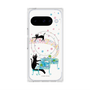 プレミアムスクエアケース with Pixelsnap［ おかべてつろう - 黒猫クロのとおりみち ］