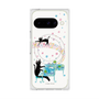 プレミアムスクエアケース with Pixelsnap［ おかべてつろう - 黒猫クロのとおりみち ］