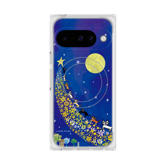 プレミアムスクエアケース with Pixelsnap［ おかべてつろう - 輝く明日へ続く道 ］