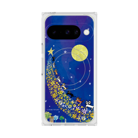 プレミアムスクエアケース with Pixelsnap［ おかべてつろう - 輝く明日へ続く道 ］