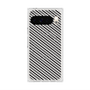 プレミアムスクエアケース with Pixelsnap［ Small Stripe - Gray × Black ］