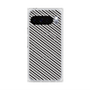 プレミアムスクエアケース with Pixelsnap［ Small Stripe - Gray × Black ］