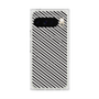 プレミアムスクエアケース with Pixelsnap［ Small Stripe - Gray × Black ］
