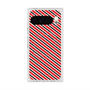 プレミアムスクエアケース with Pixelsnap［ Small Stripe - Red × Black ］