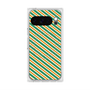 プレミアムスクエアケース with Pixelsnap［ Small Stripe - Green × Orange ］