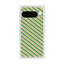 プレミアムスクエアケース with Pixelsnap［ Small Stripe - Green × Orange ］