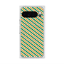 プレミアムスクエアケース with Pixelsnap［ Small Stripe - Green × Orange ］