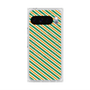 プレミアムスクエアケース with Pixelsnap［ Small Stripe - Green × Orange ］