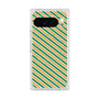 プレミアムスクエアケース with Pixelsnap［ Small Stripe - Green × Orange ］