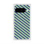 プレミアムスクエアケース with Pixelsnap［ Small Stripe - Navy × Green ］