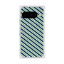プレミアムスクエアケース with Pixelsnap［ Small Stripe - Navy × Green ］