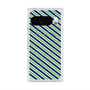 プレミアムスクエアケース with Pixelsnap［ Small Stripe - Navy × Green ］