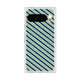 プレミアムスクエアケース with Pixelsnap［ Small Stripe - Navy × Green ］