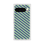 プレミアムスクエアケース with Pixelsnap［ Small Stripe - Navy × Green ］