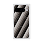 プレミアムスクエアケース with Pixelsnap［ Middle Stripe - Black ］