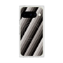 プレミアムスクエアケース with Pixelsnap［ Middle Stripe - Black ］