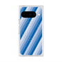プレミアムスクエアケース with Pixelsnap［ Middle Stripe - Blue ］
