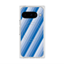 プレミアムスクエアケース with Pixelsnap［ Middle Stripe - Blue ］