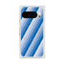 プレミアムスクエアケース with Pixelsnap［ Middle Stripe - Blue ］