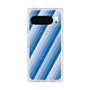 プレミアムスクエアケース with Pixelsnap［ Middle Stripe - Blue ］