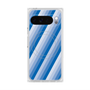 プレミアムスクエアケース with Pixelsnap［ Middle Stripe - Blue ］