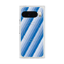 プレミアムスクエアケース with Pixelsnap［ Middle Stripe - Blue ］