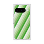プレミアムスクエアケース with Pixelsnap［ Middle Stripe - Green ］